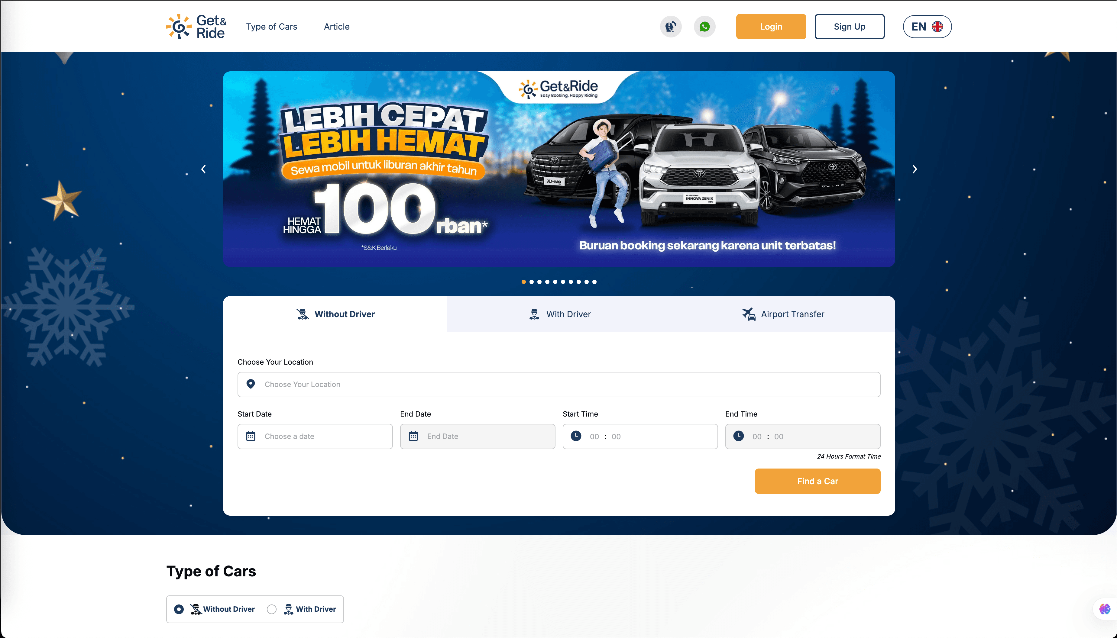 Get&Ride: Car Rental banner